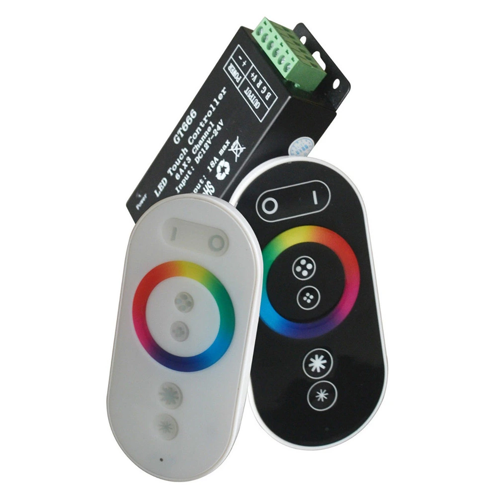 LED RGB Touch Controller 12–24V, up to 216W at 12V, Black