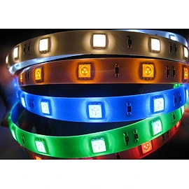 LED sloksne - lenta 5050 RGB SMD 30 diodes/metrā 7.2W/m, IP20 - ST43xx