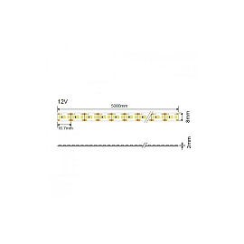 LED Strip 2835, 12V, 4.8W/m, 2700K, IP20