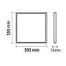 LED Panel 60x60cm, 40W, 4800lm, UGR<19, IP20, 5 Years Warranty (OPTONICA)