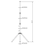 Floodlight stand with telescopic base - 1620mm