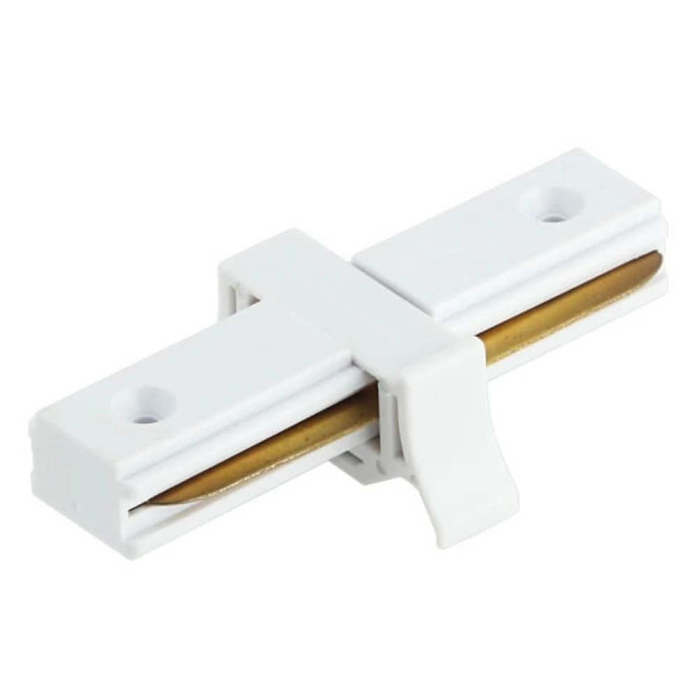 1-Phase LED Track Straight Connector, White (OPTONICA 5157)