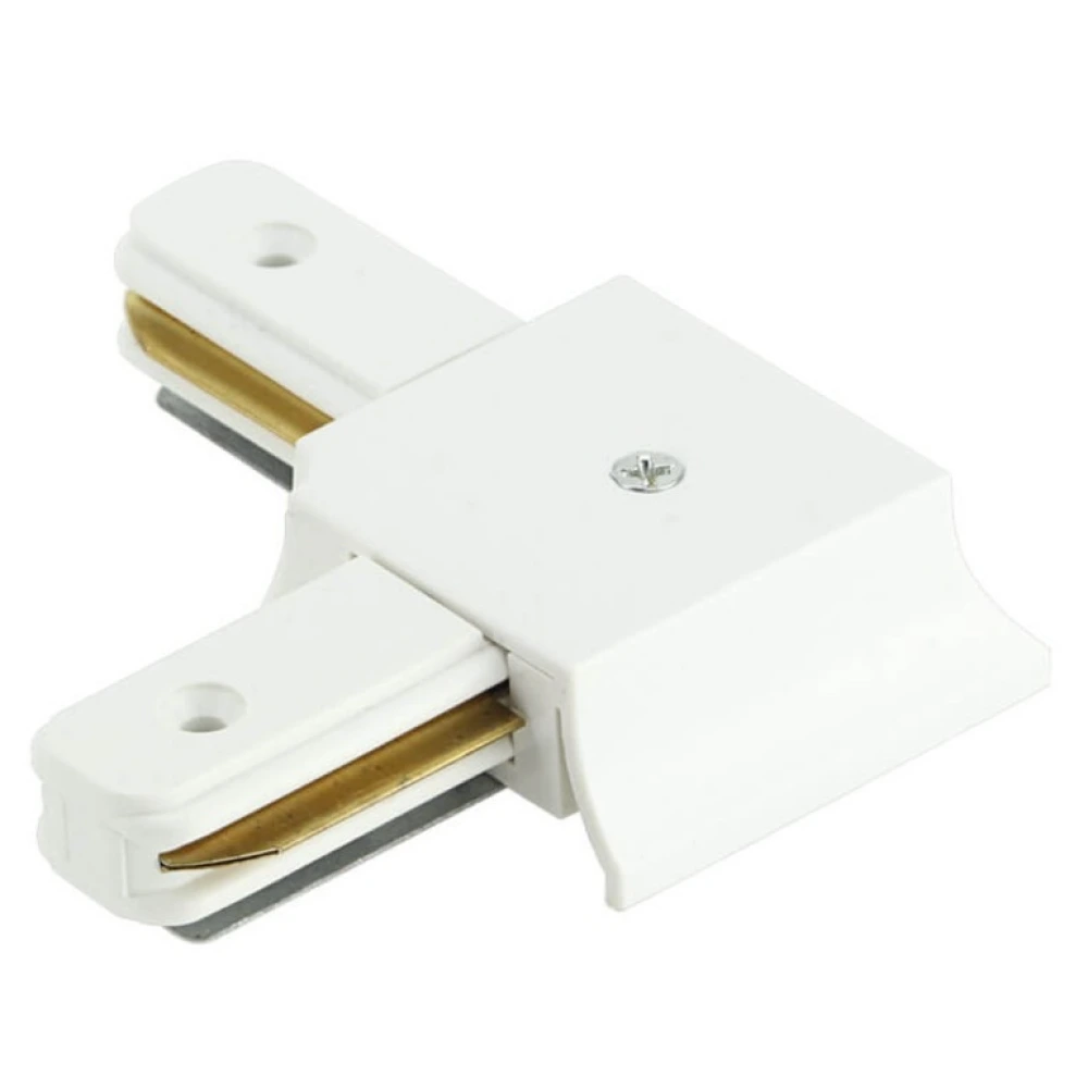 1-Phase LED Track Angle Connector, White (OPTONICA 5158)