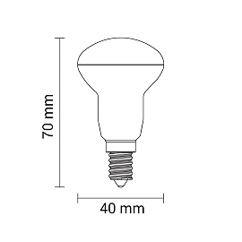 LED Bulb R39 E14, 4W, 300lm, 2700K, 200°, IP20 (OPTONICA)