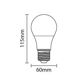 LED Bulb A60 E27, 12W, 1155lm, 2700K, 5 Years Warranty