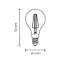 4W Optonica FILAMENT E14 LED round shaped bulb, 400 lm, WW - SP1479