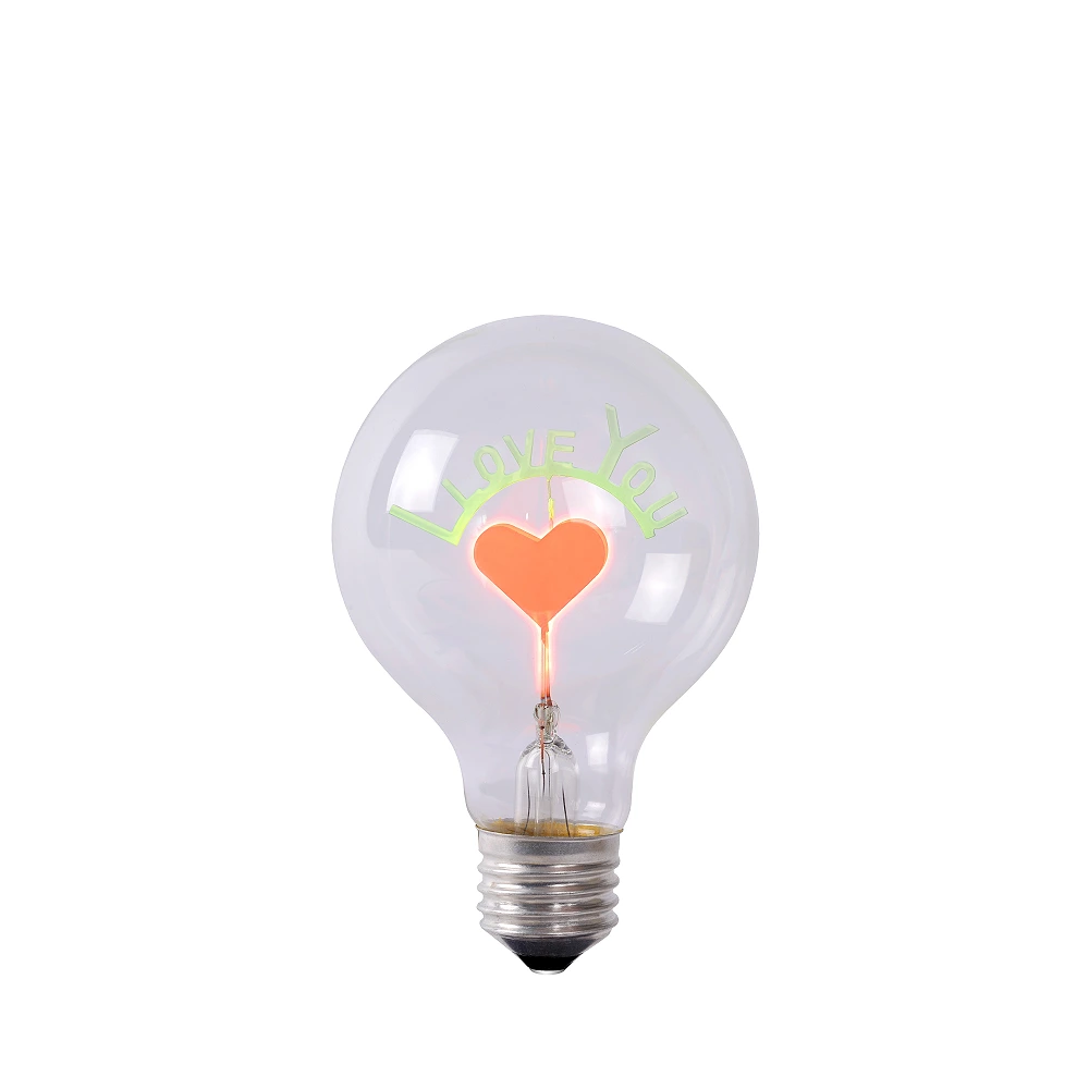 LED Spuldze ar sirsniņu "I love you" - 3W 1700K (Lucide)