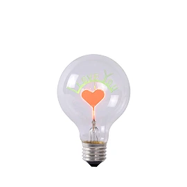 LED Spuldze ar sirsniņu "I love you" - 3W 1700K (Lucide)
