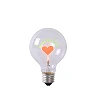 LED bulb with heart "I love you" - 3W 1700K (Lucide)
