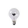 LED bulb with heart "I love you" - 3W 1700K (Lucide)
