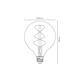 5W, E27, Filament LED bulb, "AMBER", 260LM, 2200K - 49033-05-62 (Lucide)