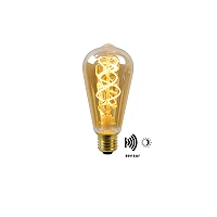 4W, E27, LED Filament outdoor bulb "AMBER", with twilight sensor, 230LM, 2200K - 49034-04-62 (Lucide)