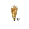 4W, E27, LED Filament outdoor bulb "AMBER", with twilight sensor, 230LM, 2200K - 49034-04-62 (Lucide)