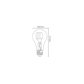 5W, E27, Filament LED bulb, "AMBER", 260LM, 2200K - 49042-05-62 (Lucide)