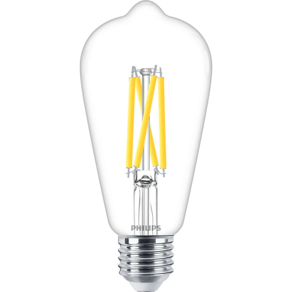 5.9W, E27, ST64, Filament, Philips LED bulb, 806Lm, 2200-2700K, CRI90+