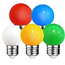 1W E27 G45 LED bulb, 20 lm, various colours - WOJ1179x