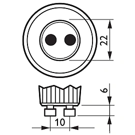 GU10 socket - ceramic