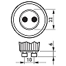 GU10 socket - ceramic