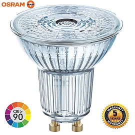 Dimmable 4.5W GU10 LED bulb 927 (50W), 2700K, 350lm, 36°, CRI 90  - Ledvance