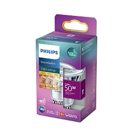 4.6W, GU10, SceneSwitch LED spot, 2700-2200K, 355Lm, 929002981855, PHILIPS