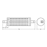 R7S LED spuldze 2452lm 118.0mm 19W 2700K Osram