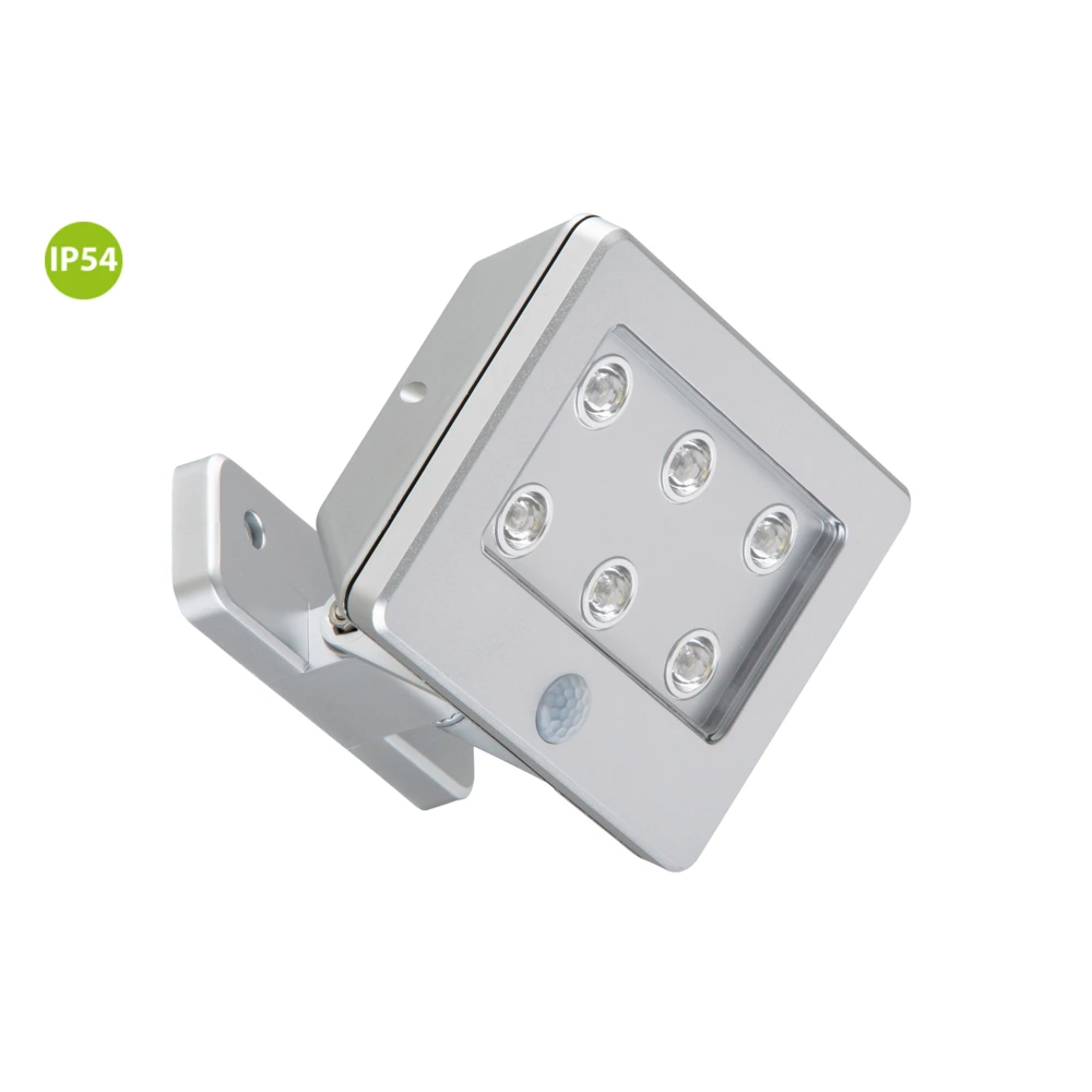 Function outdoor light "LERO", 6 LED module, 0.48W, IP54, with motion detector - 2276-061