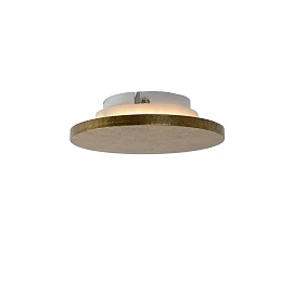 GLIMPSE LED wall light, matt gold, Ø14 cm, 5W, 300lm, 2700K (Lucide)