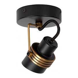 TUNDRAN adjustable ceiling/wall spotlight, black, 1×GU10 (Lucide)