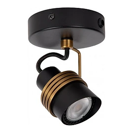 TUNDRAN adjustable ceiling/wall spotlight, black, 1×GU10 (Lucide)