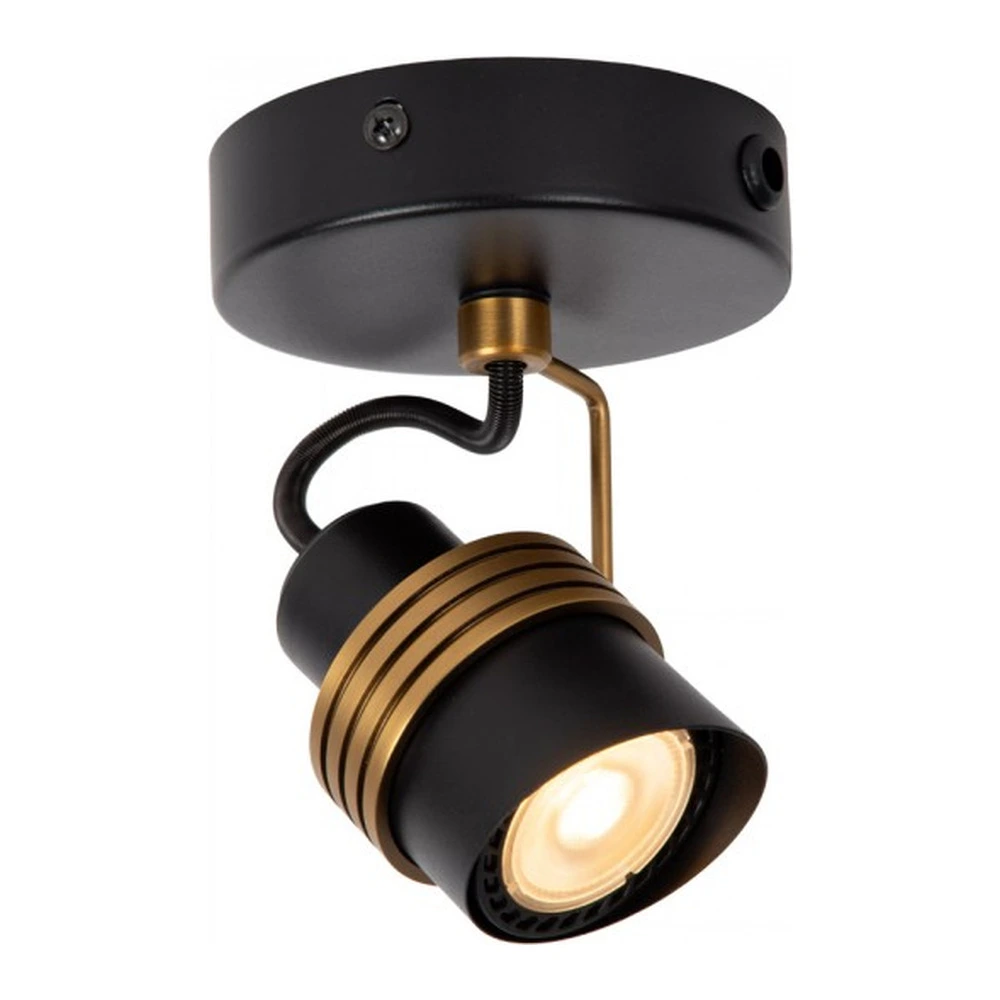 TUNDRAN adjustable ceiling/wall spotlight, black, 1×GU10 (Lucide)