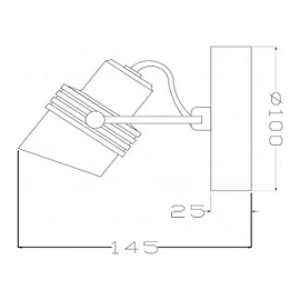 TUNDRAN adjustable ceiling/wall spotlight, black, 1×GU10 (Lucide)