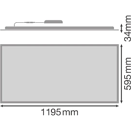 Ledvance LED panel, UGR<19, 120x60cm, 53W, 5830lm, 4000K