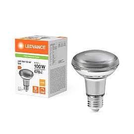 LED reflector bulb R80 E27 8.5W 2700K 670lm 36° dimmable (LEDVANCE)