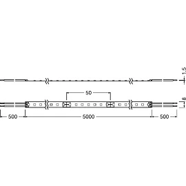 5.3W Ledvance CRI 90+ LED strip Superior class, 1 meter