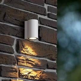 AKRA LED outdoor wall light 1 x 6 W 2700K white (Lucide)