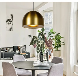 AKRON Pendant light Ø50 cm Premium E27 matt gold / brass (Lucide)