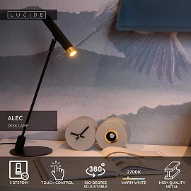 ALEC table lamp 1 x 3 W G9 black (Lucide)