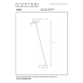 ALEC floor lamp 1 x 3 W G9 black (Lucide)