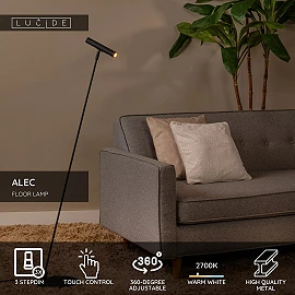 ALEC floor lamp 1 x 3 W G9 black (Lucide)