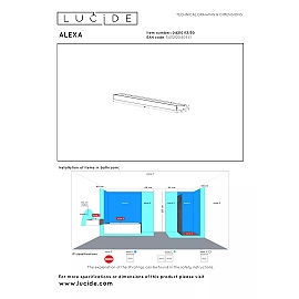 ALEXA bathroom LED wall light 13 W 2700K IP44 black (Lucide)