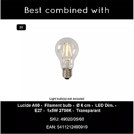 ALICENT piekarama lampa Ø35 cm 3 x 40 W E27 matēta zelta / misiņa (Lucide)