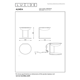 ALINDA table lamp Ø 20 cm LED 9W 3000K Taupe (Lucide)