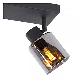 ALION griestu prožektors 2xE14 25W melna (Lucide)