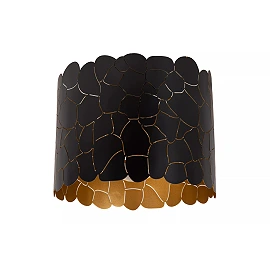 ALMELO Flush ceiling light Ø25.5 cm 1xE27 black (Lucide)