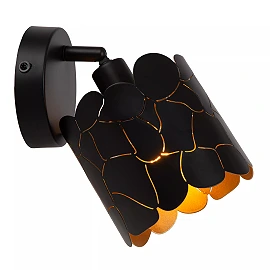 ALMELO Wall spotlight Ø12 cm 1xE14 black (Lucide)