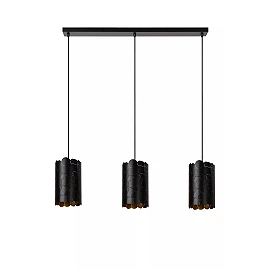 ALMELO Pendant light 3xE27 black (Lucide)