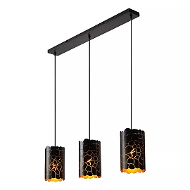ALMELO Pendant light 3xE27 black (Lucide)