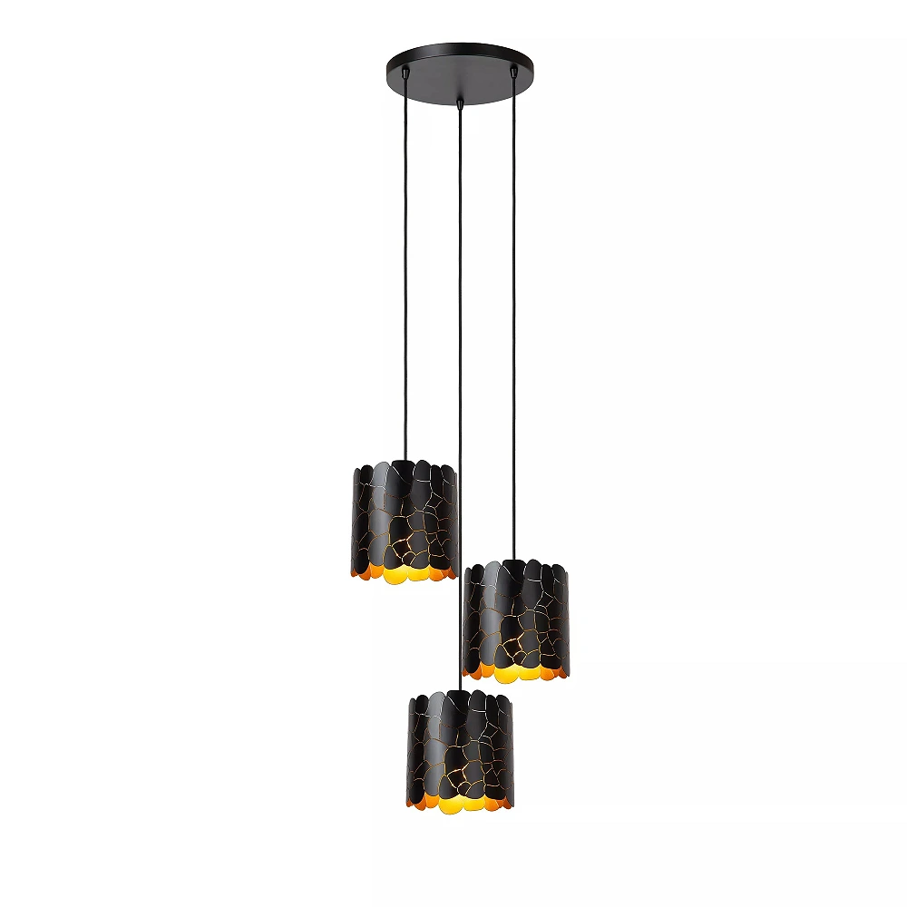 ALMELO Pendant light 3xE27 black (Lucide)