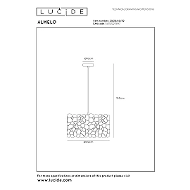 ALMELO Pendant light Ø40 cm 1xE27 black (Lucide)