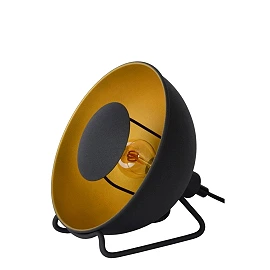ALVARO table lamp Ø20 cm 1×E14 black/gold (Lucide)